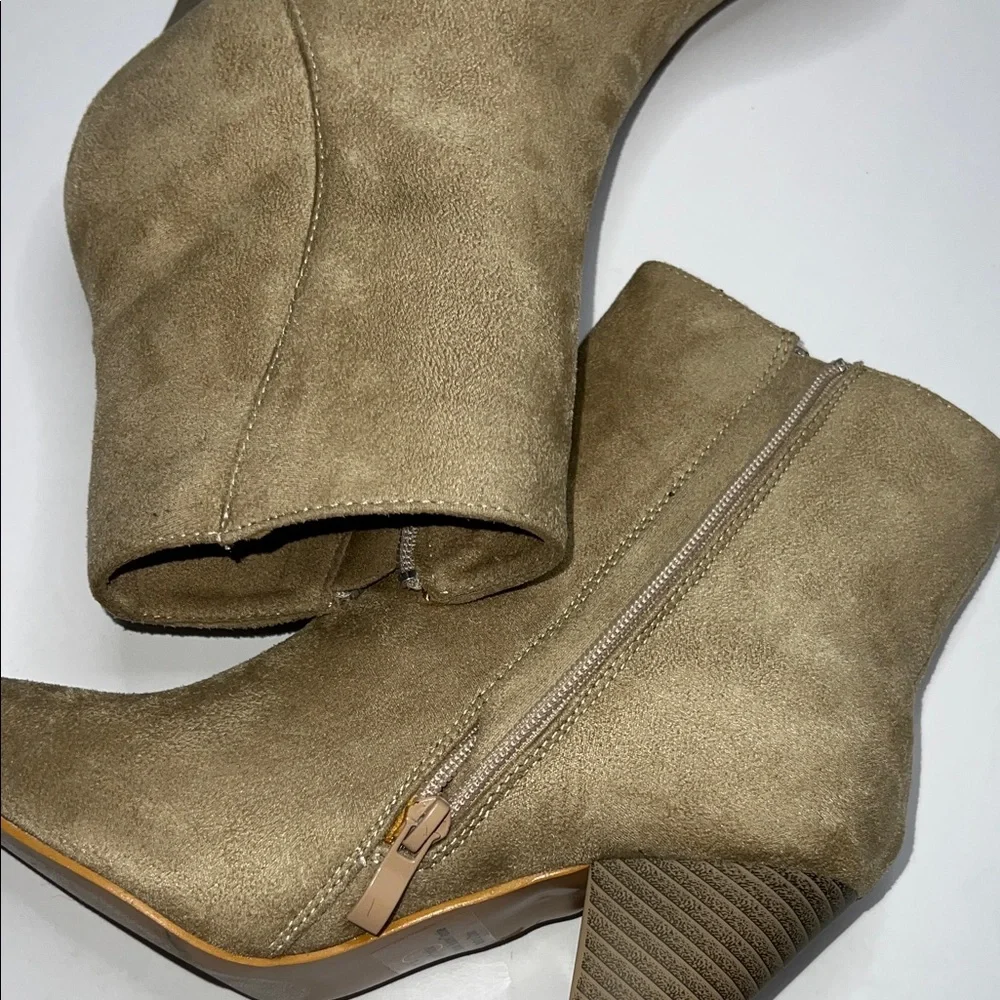 Olivia Miller Taupe Ankle Booties - Picture 5 of 7